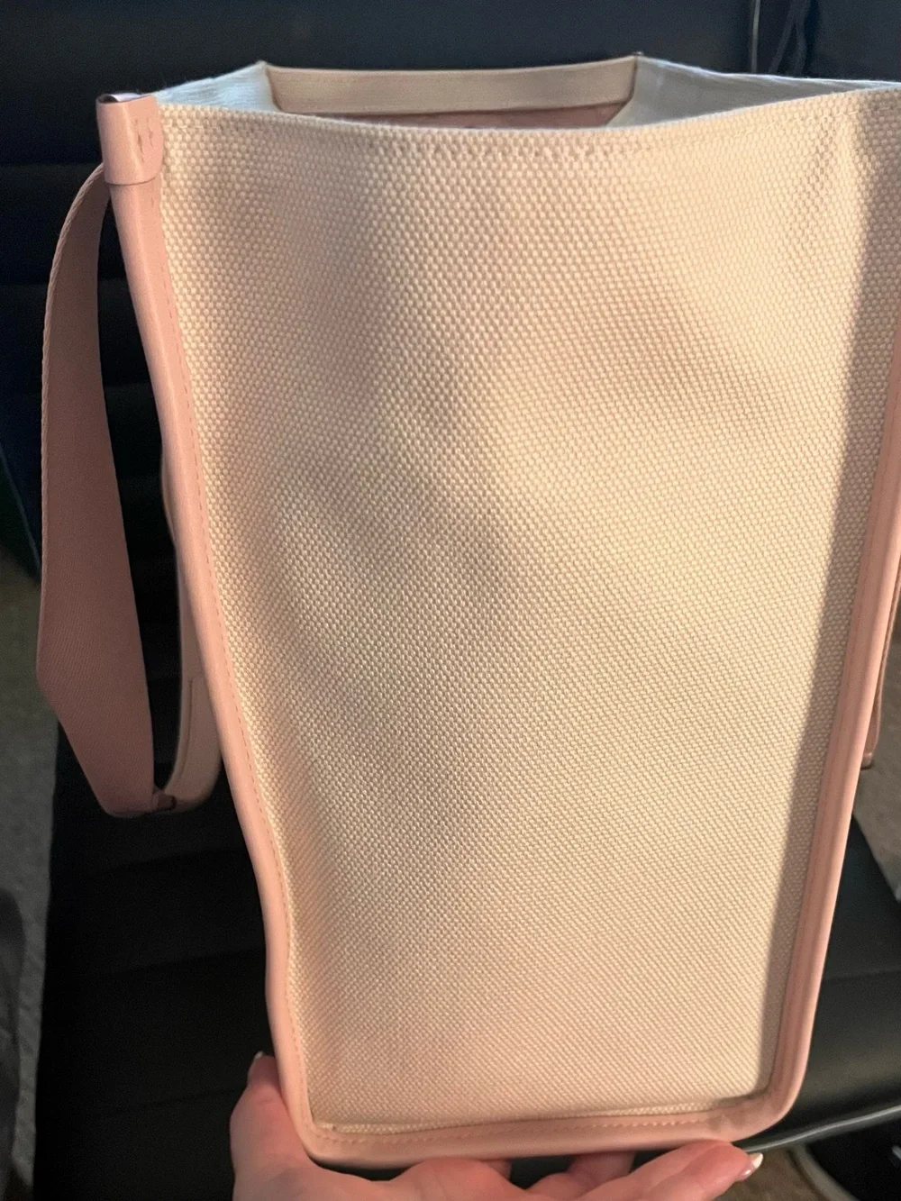 kate spade large kip tote in rose smoke multi pink/canvas